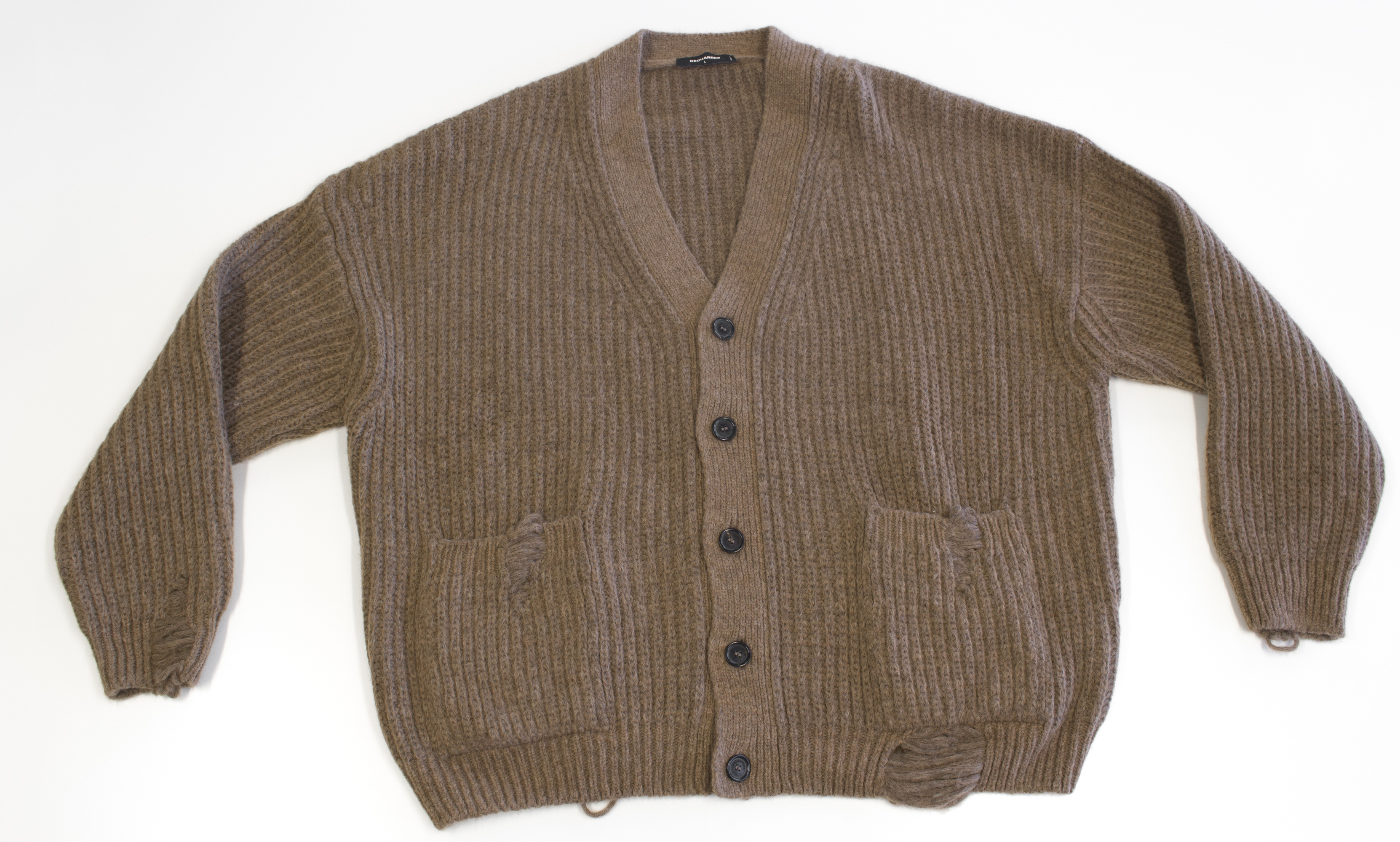 Dsquared2 V-neck Long-sleeved Sweater In Brown