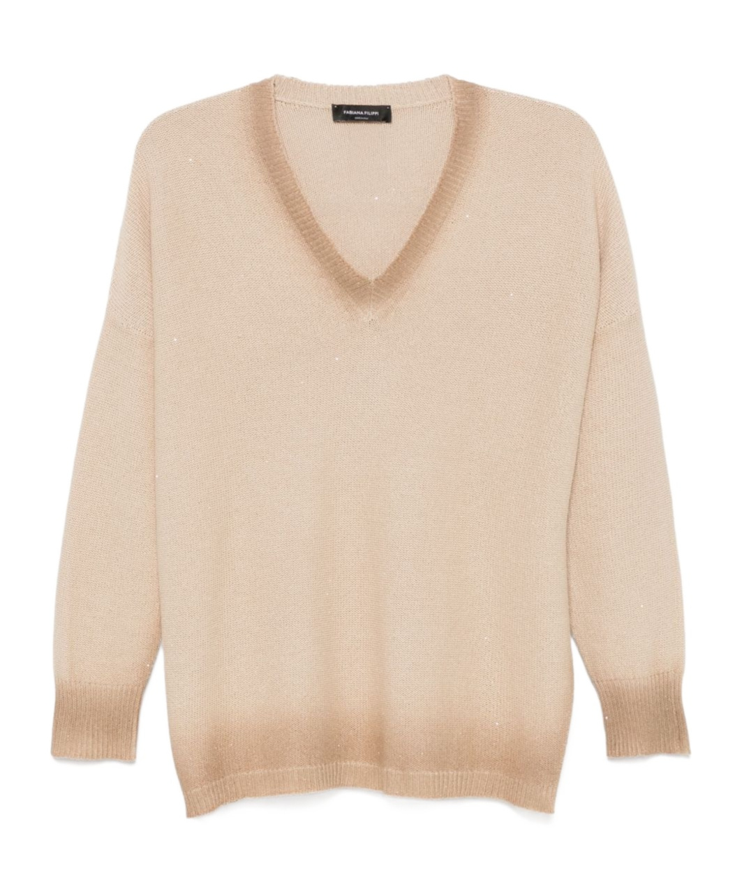 Shop Fabiana Filippi Sequin Gradient Jumper In Nude