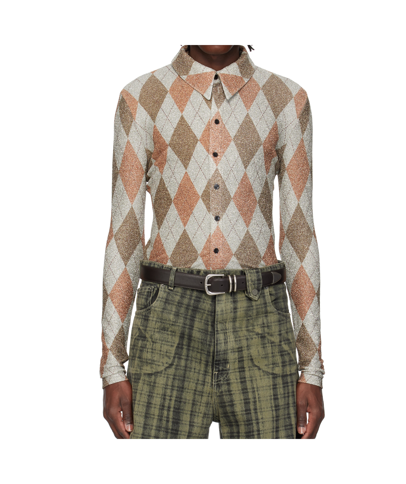 Egonlab Harry Print Fitted Shirt In Multi-color