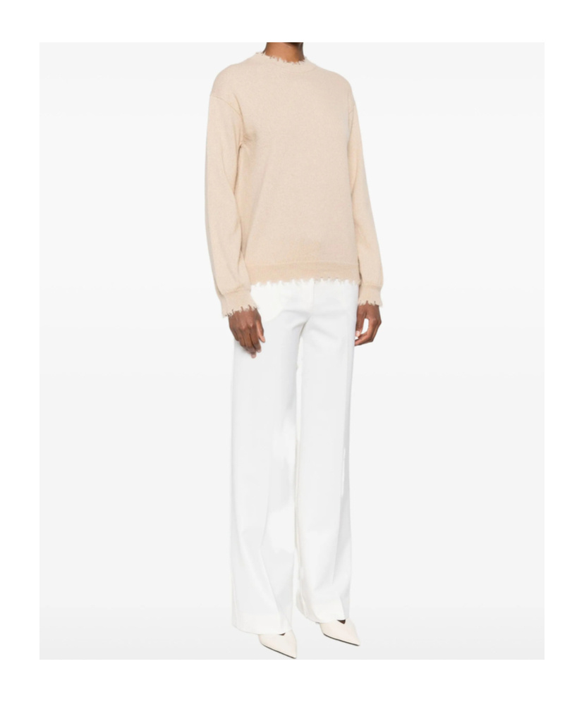 Antonelli Distressed Knit Sweater In Neutral
