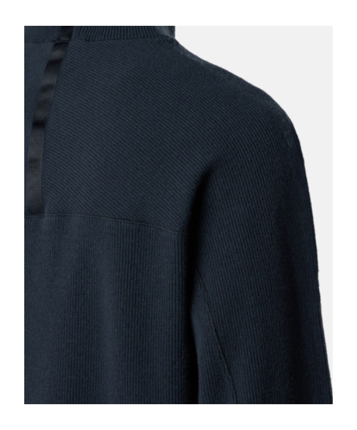 Stone Island Comfort-fit Mock Neck Sweatshirt With Back Yoke Detail In Blue