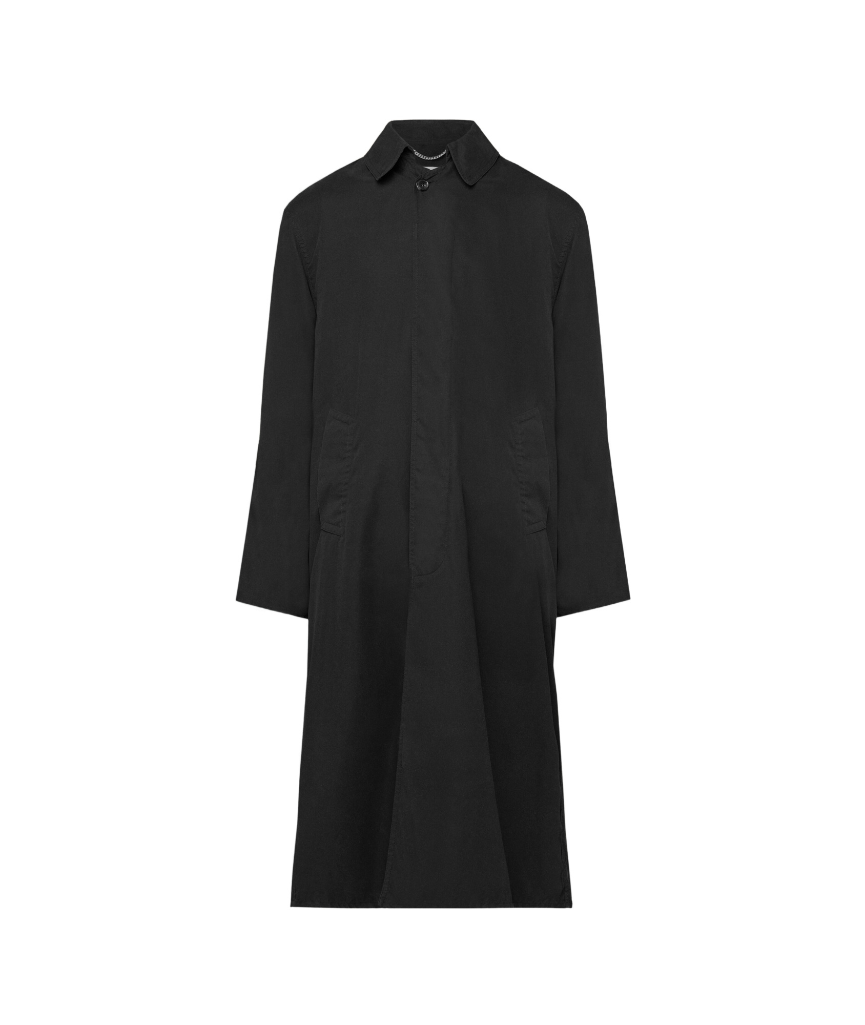 Maison Margiela Peached-cotton Trench Coat In Black