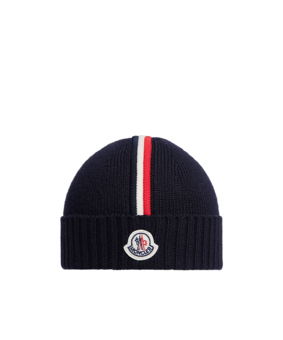 Moncler Wool Beanie In Black
