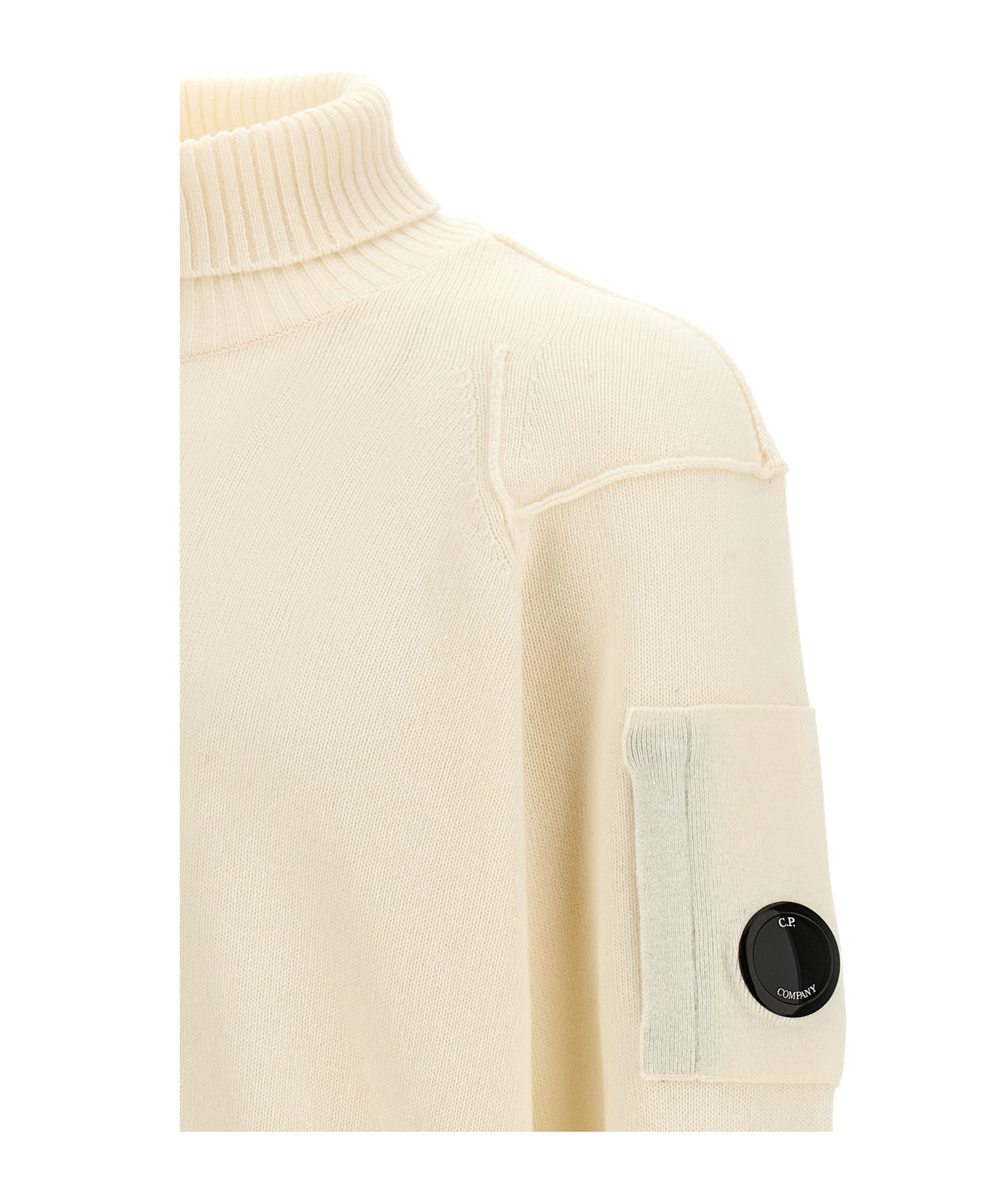 C.p. Company Turtleneck Sweater In Nude