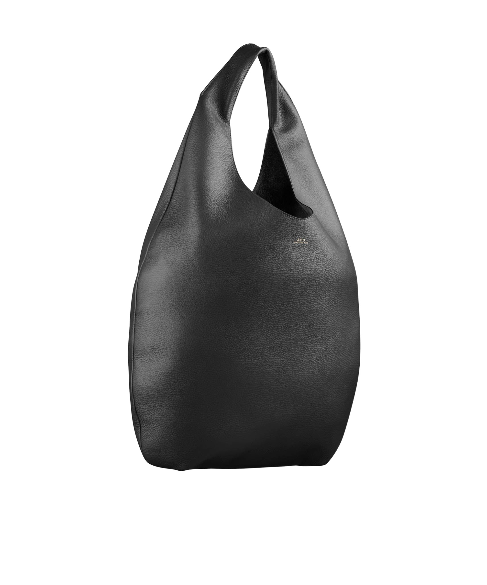 Apc Leather Slouchy Single Handle Shoulder Bag In Black