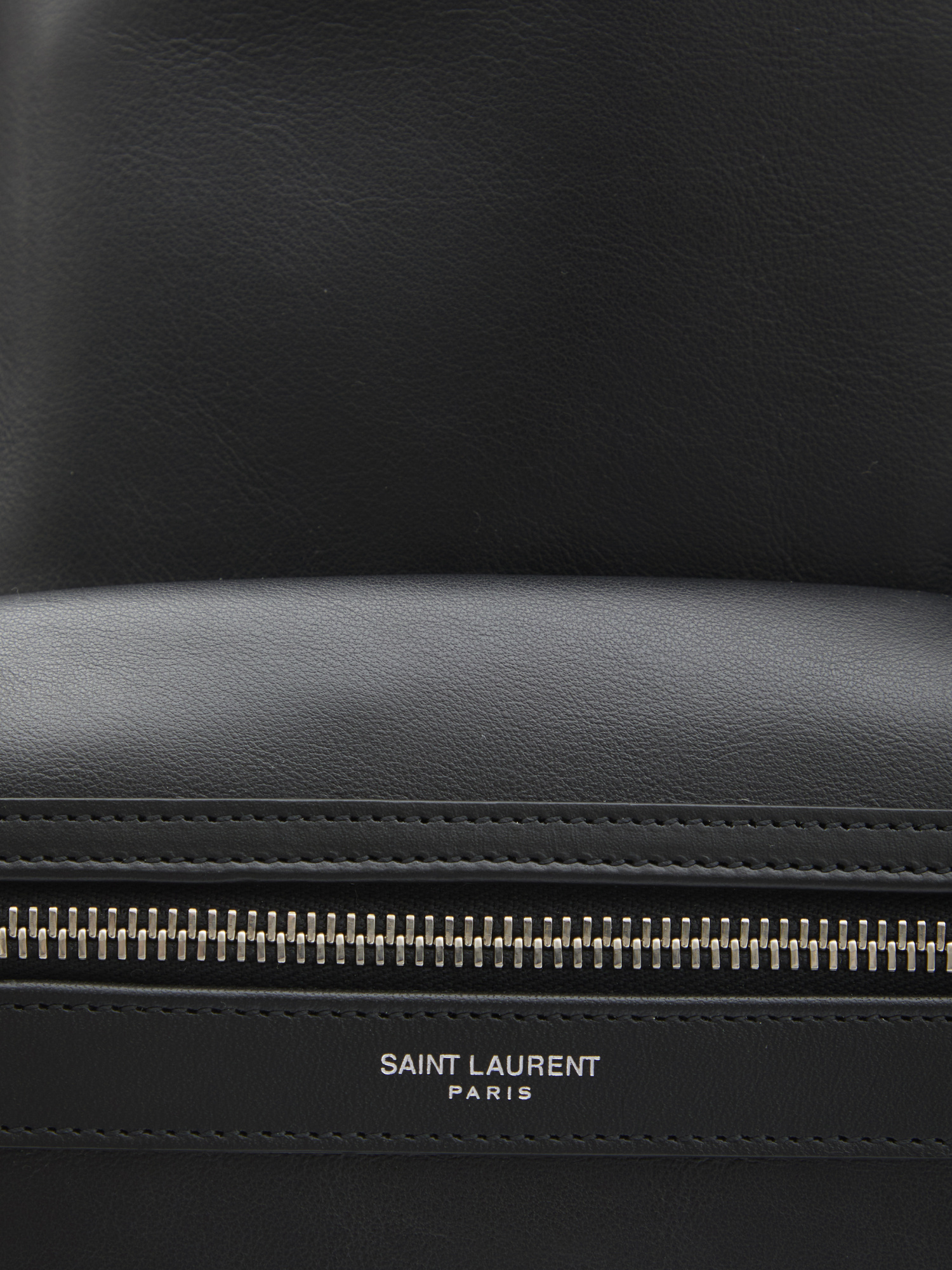 Saint Laurent Zippered Backpack In Black