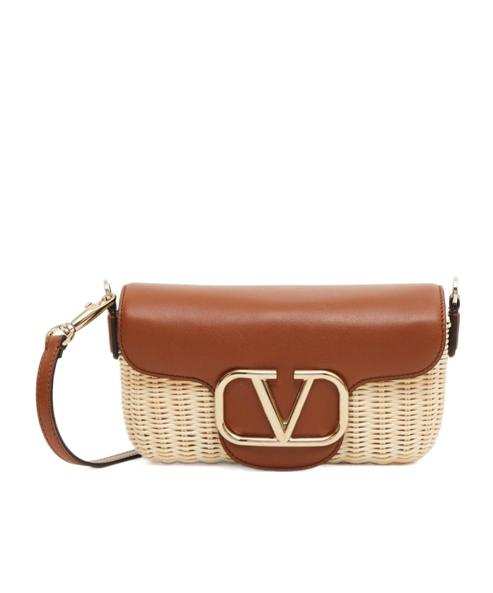Valentino Vlogo Signature Crossbody Bag In Brown