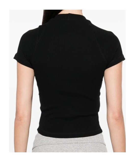 Ottolinger Open-necked Black Shirt In Black