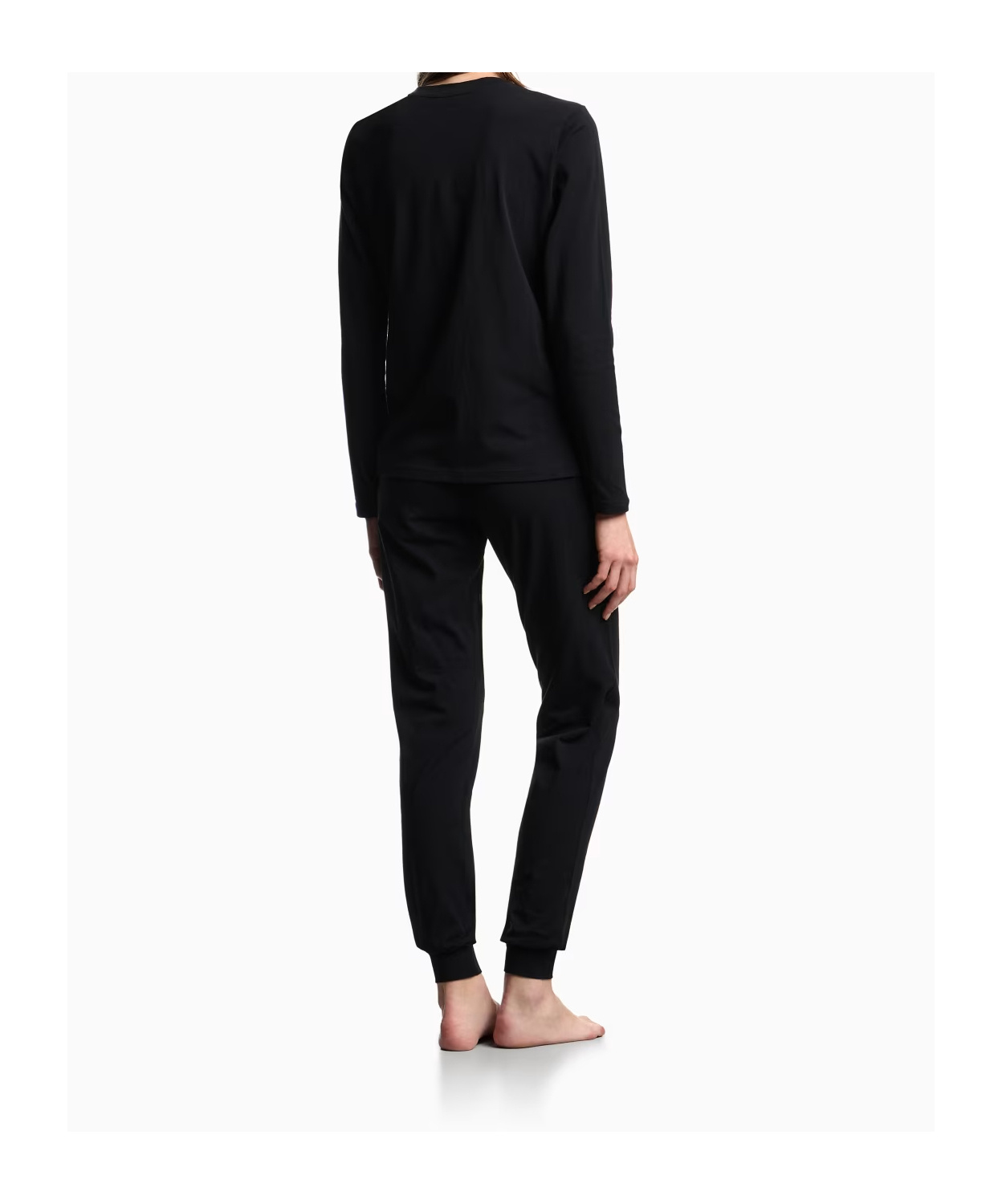 Emporio Armani Two Piece Pajamas Set In Black