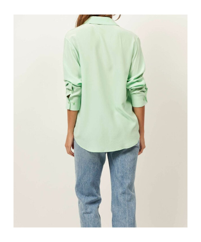 Shop Equipment Essential Long-sleeve Silk Shirt In White