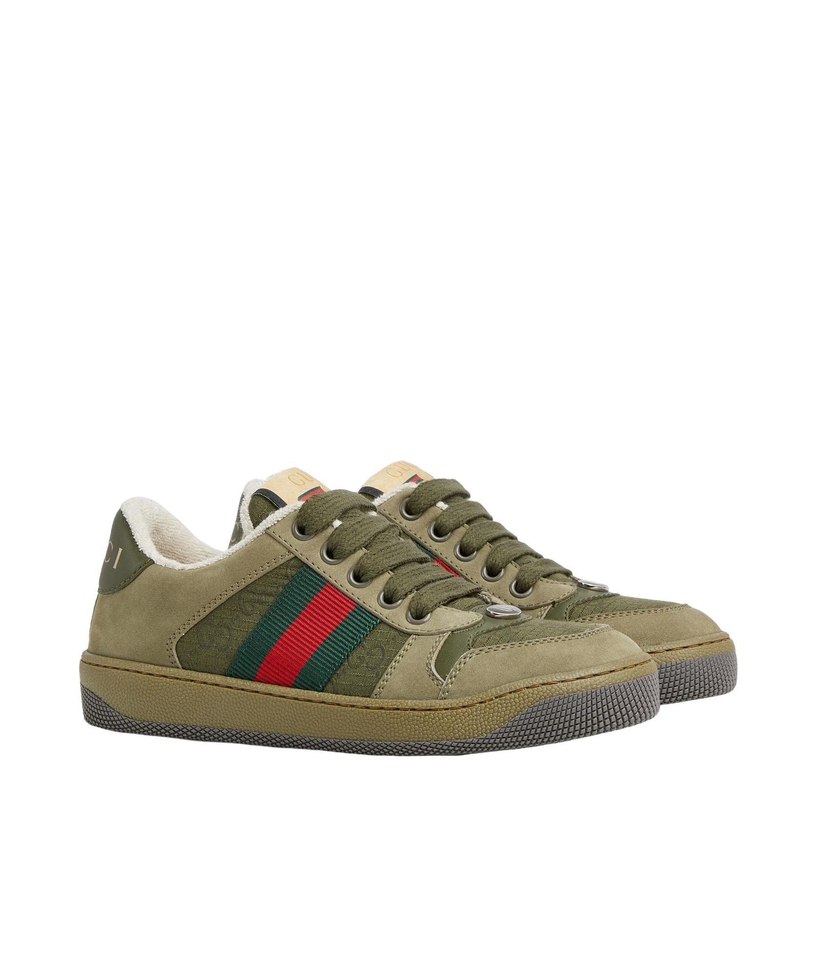 Gucci Children's Screener Sneaker In Green