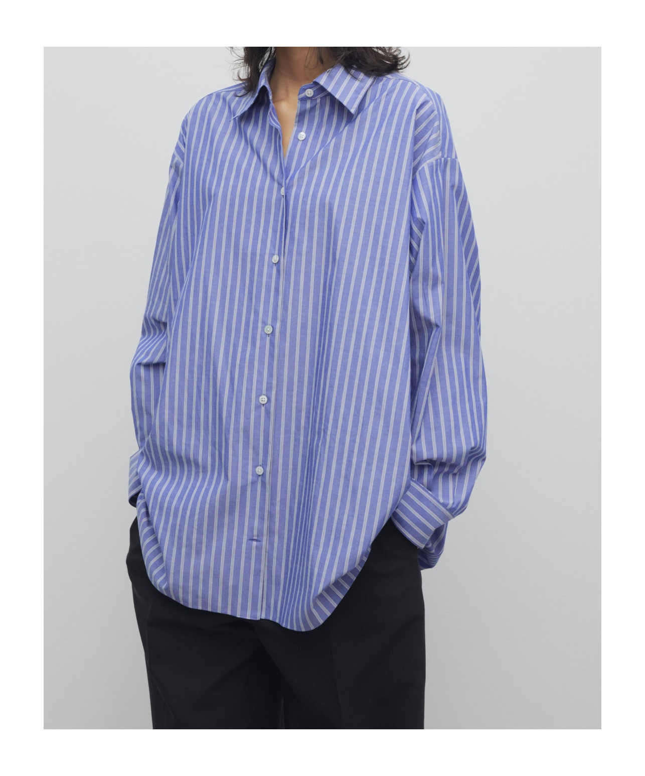 The Row Long-sleeved Shirt In Blue