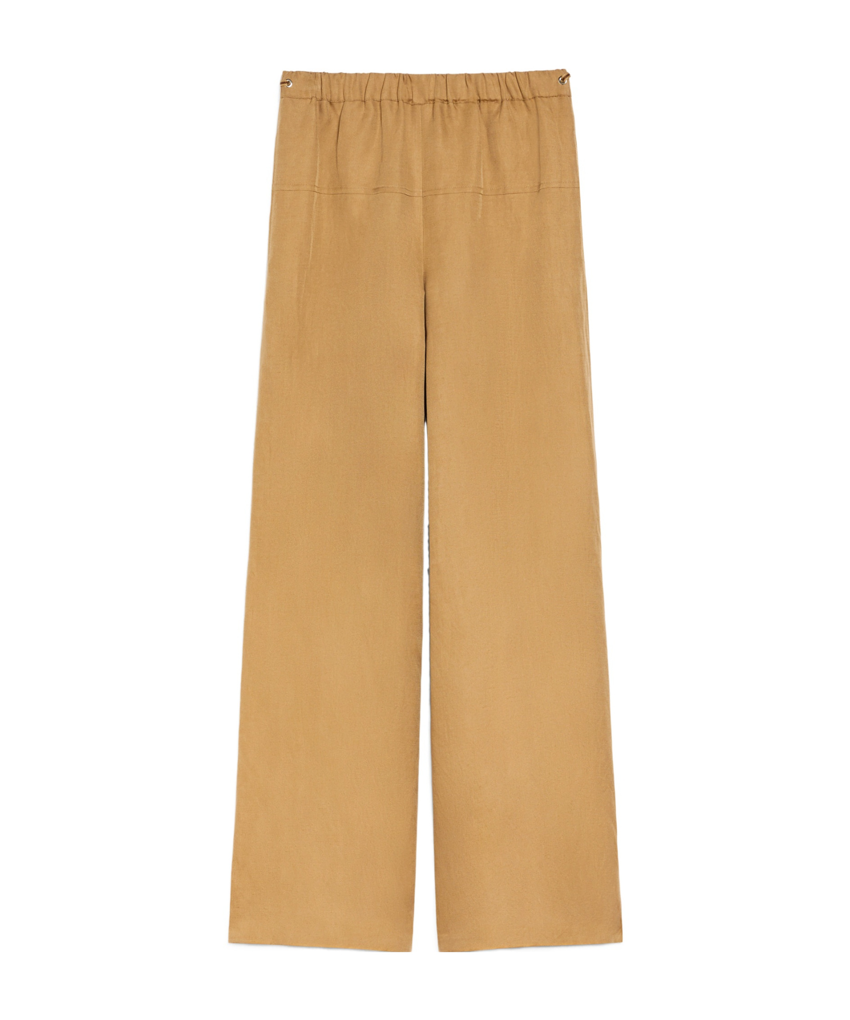 Max Mara Pantalon Large En Lin Et Soie In Nude