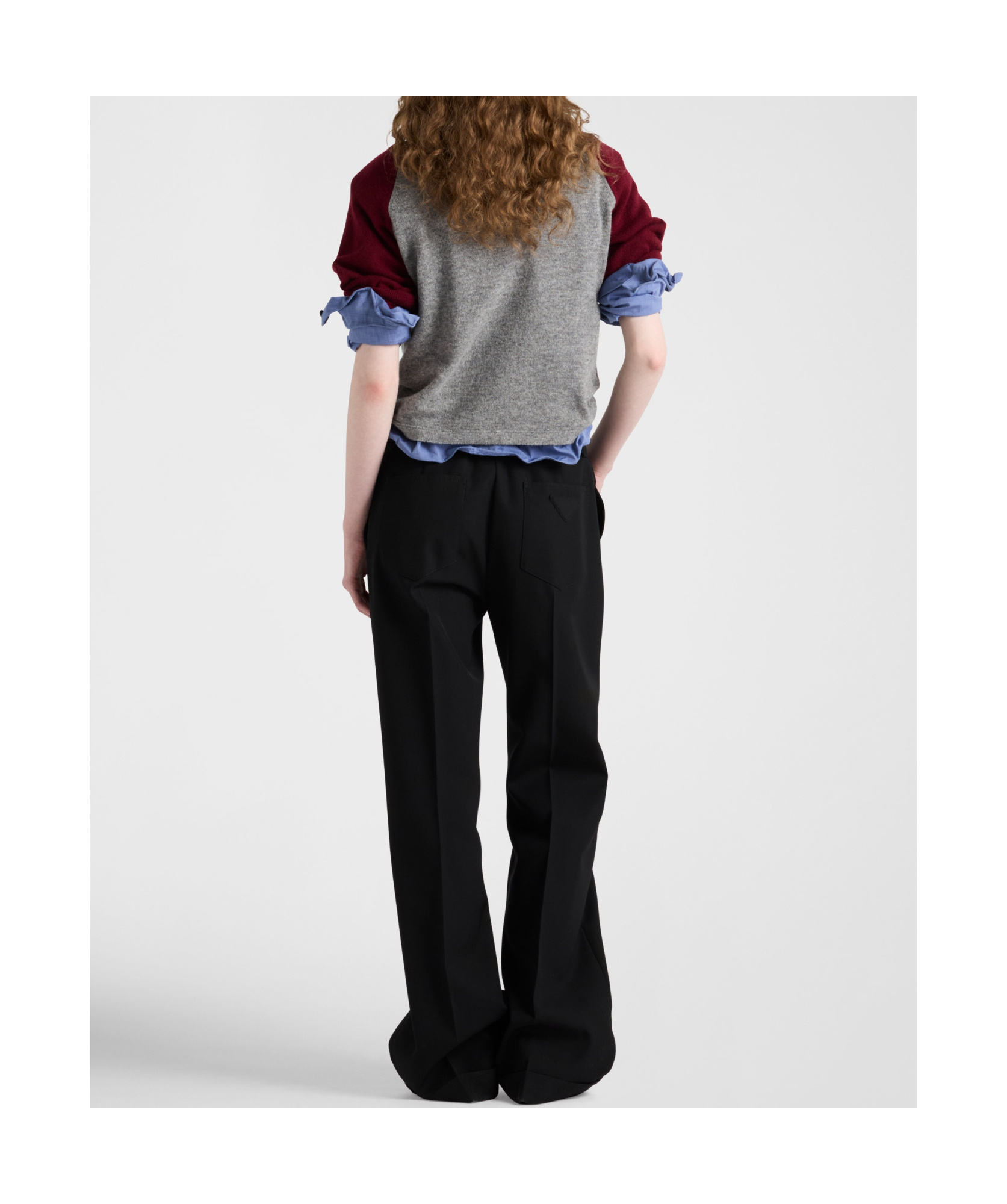 Shop Prada Gabardine Pants In Black