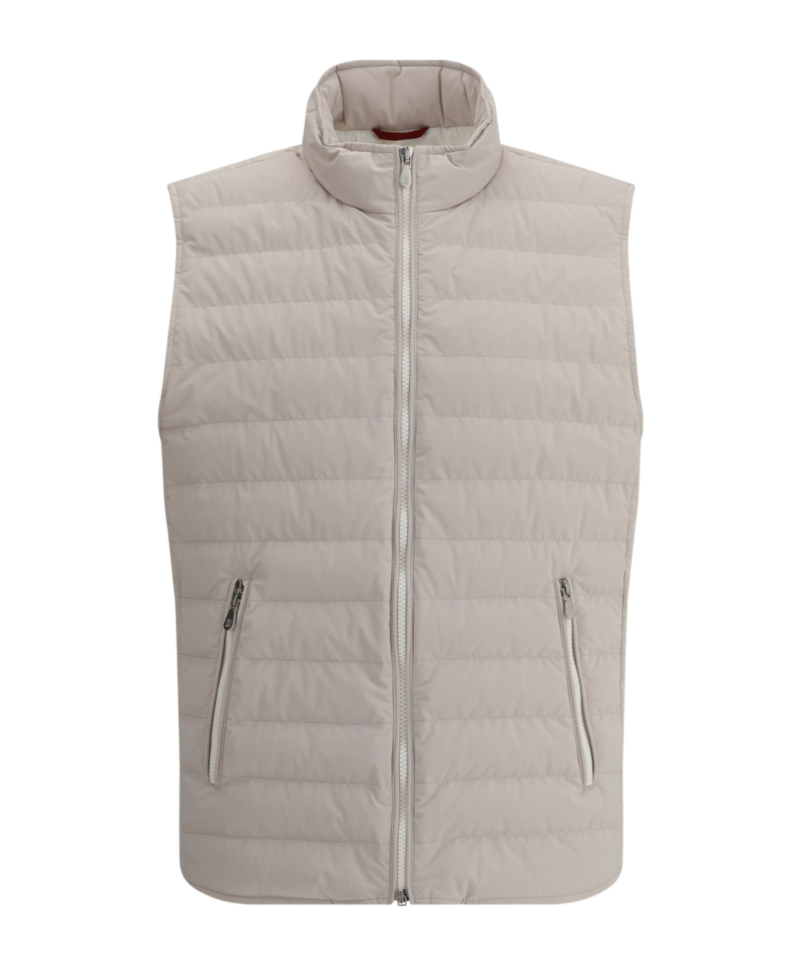 Brunello Cucinelli Padded Sleeveless Jacket In Gray