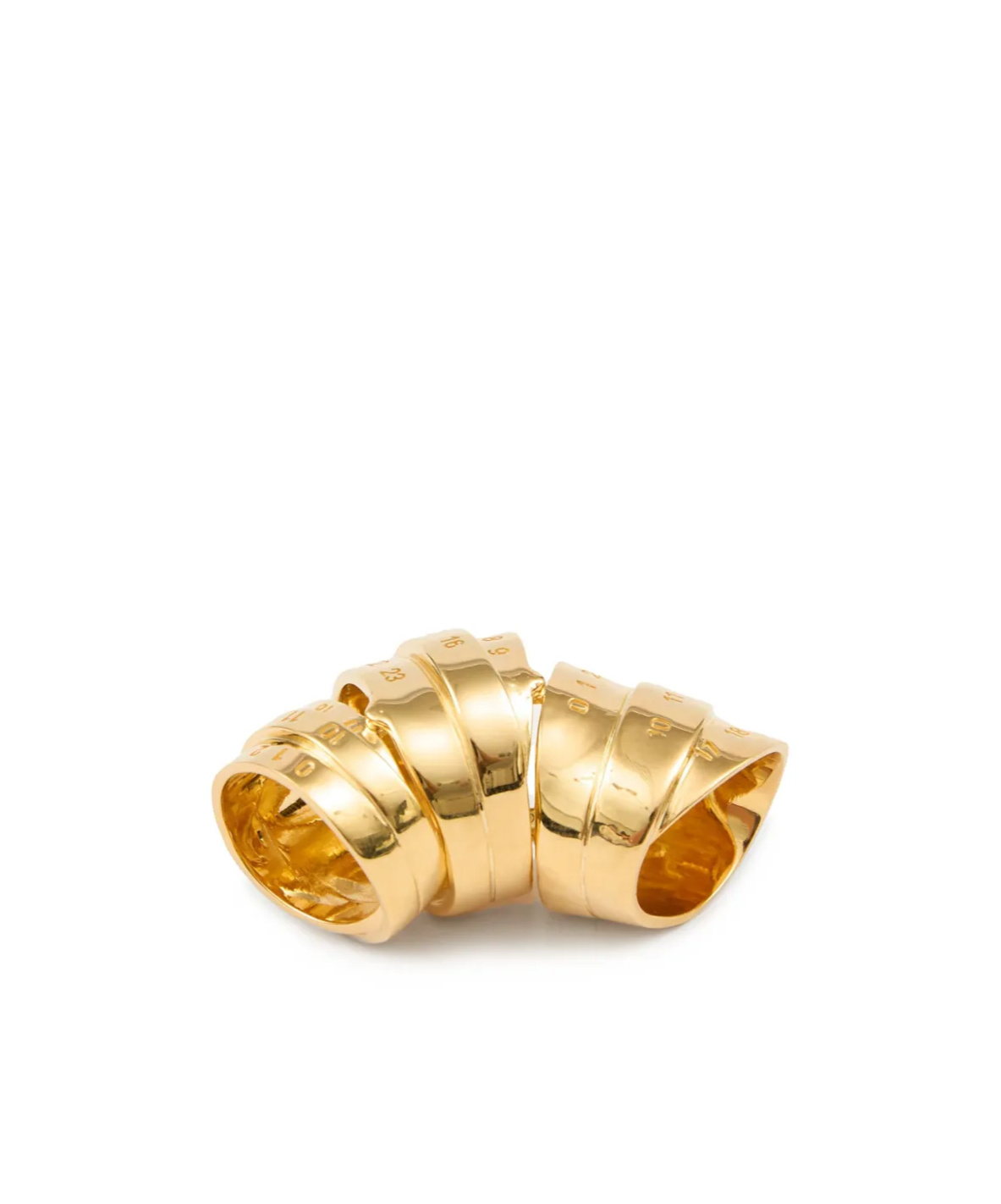 Mm6 Maison Margiela Signature Numbers Ring In Golden