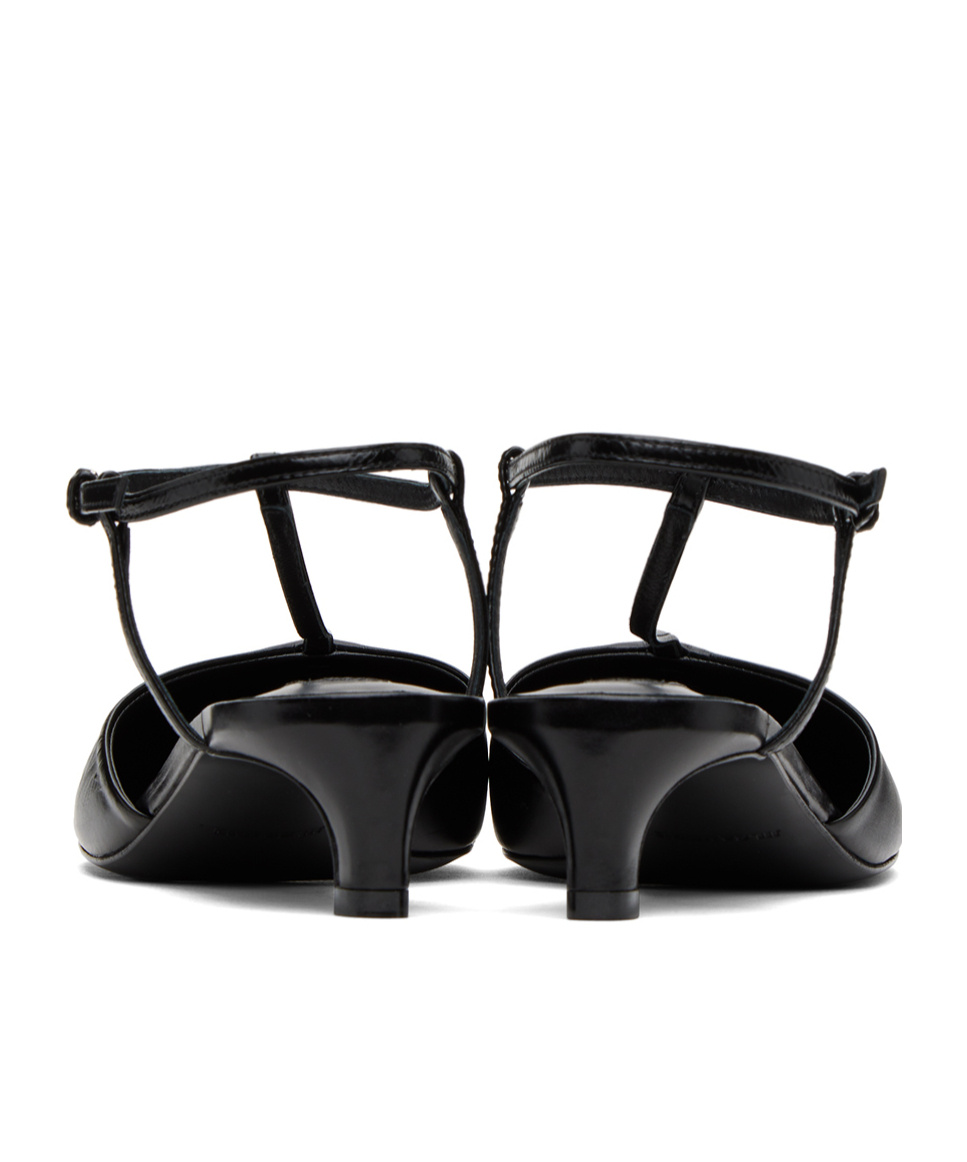 Jil Sander Women's 35mm Leather T-strap Sandals In Black