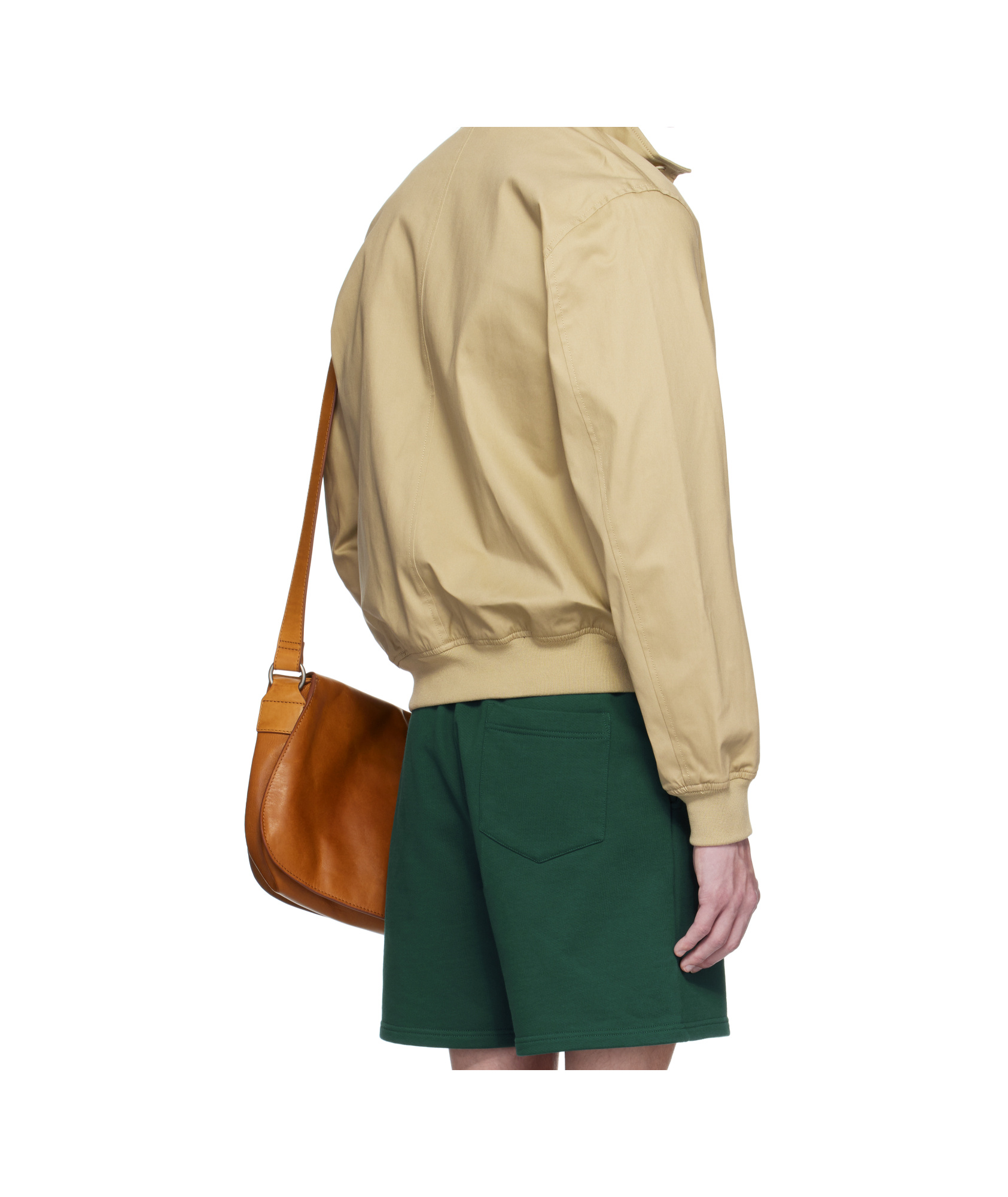Lacoste Beige Showerproof Cotton Twill Harrington Jacket In Nude