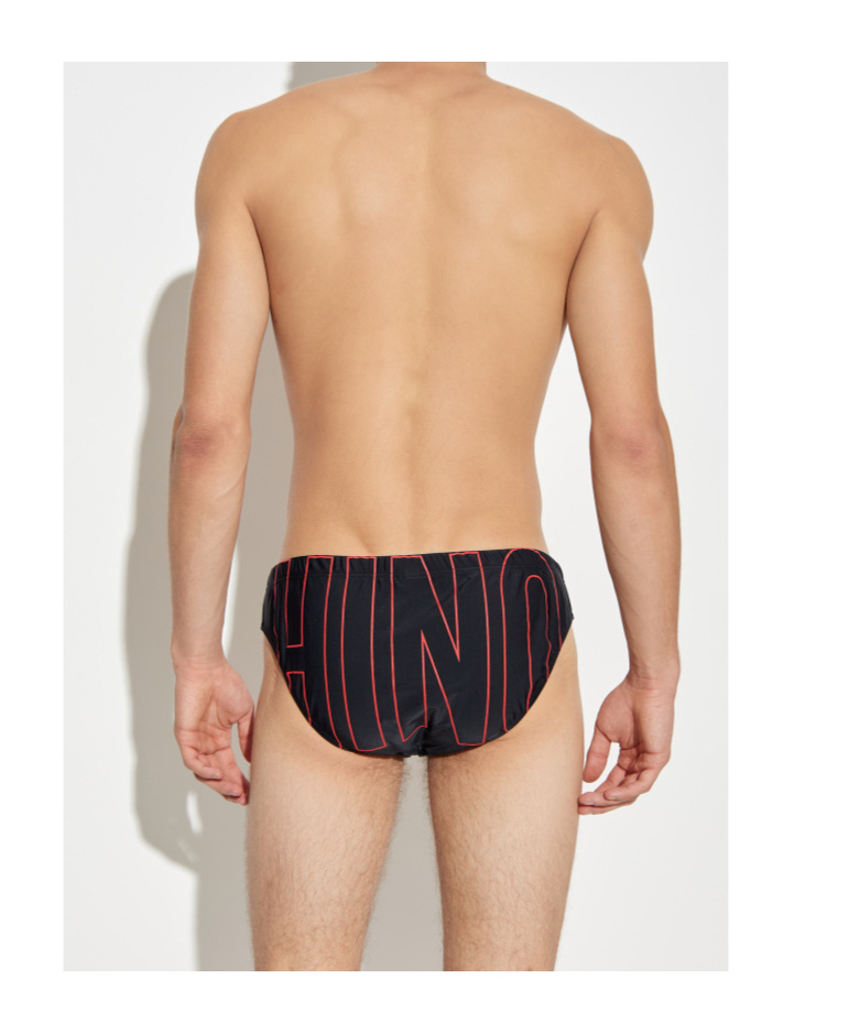 Moschino Elastic Waist Briefs In Black