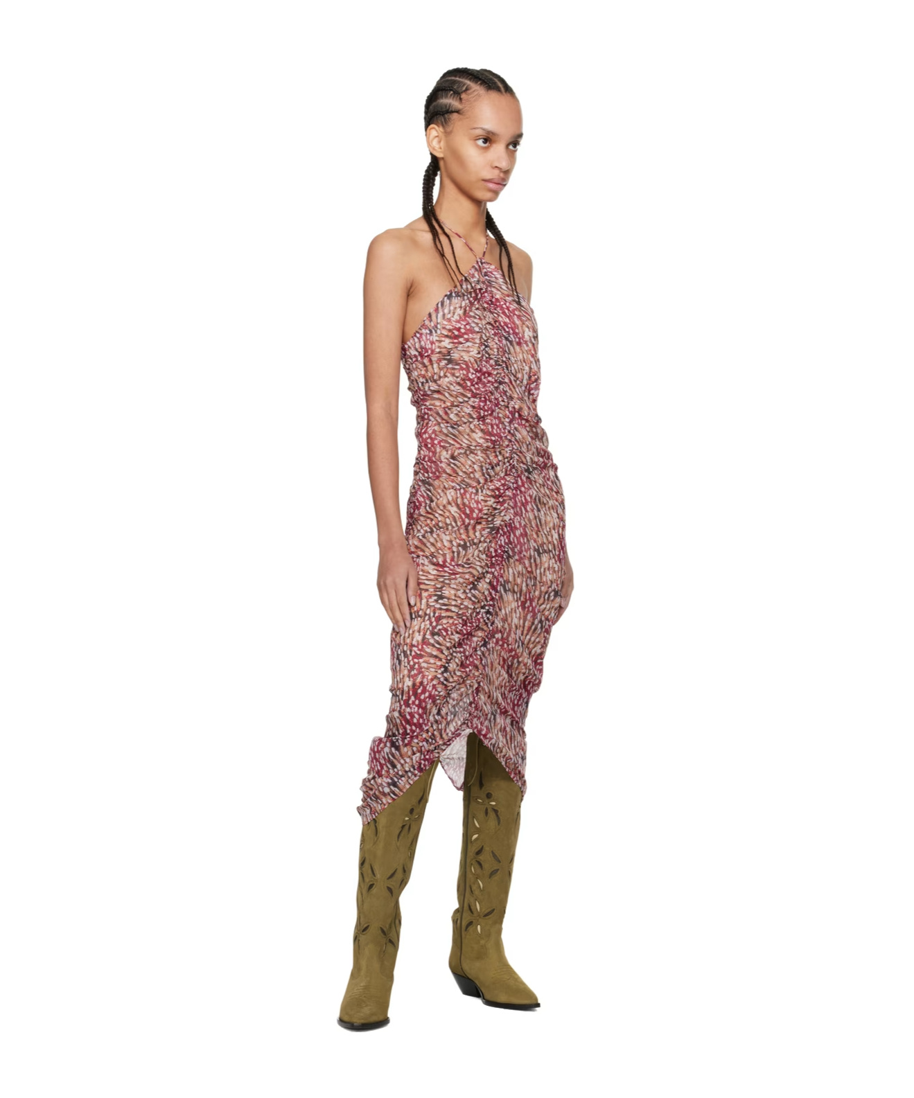 Isabel Marant Étoile Marant Étoile Woman Midi Dress Burgundy Size 4 Viscose In Pink