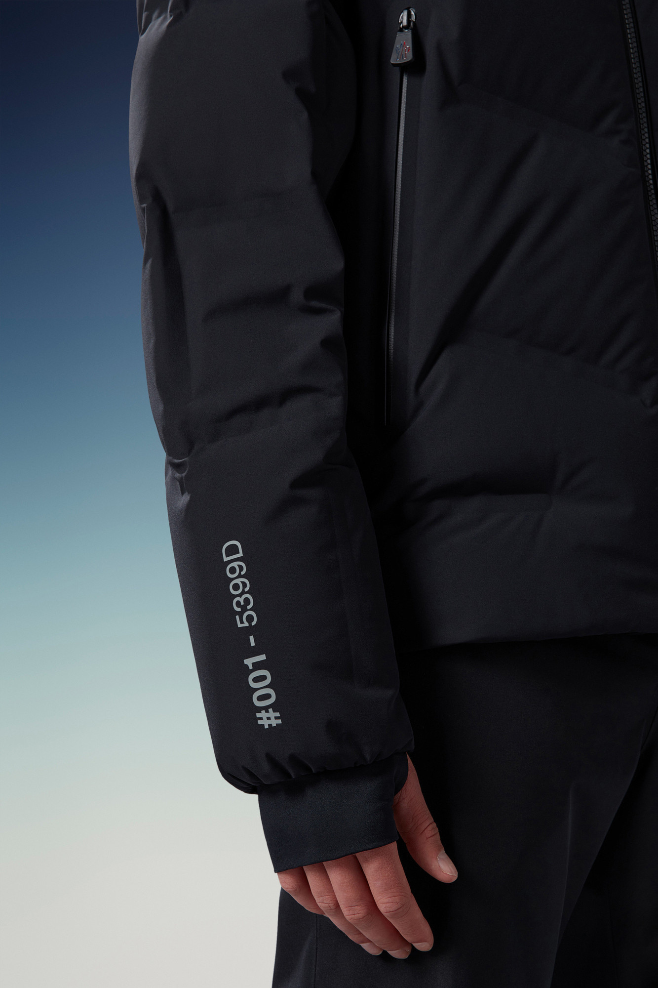 Moncler Logo-print Down Puffer Jacket In Black
