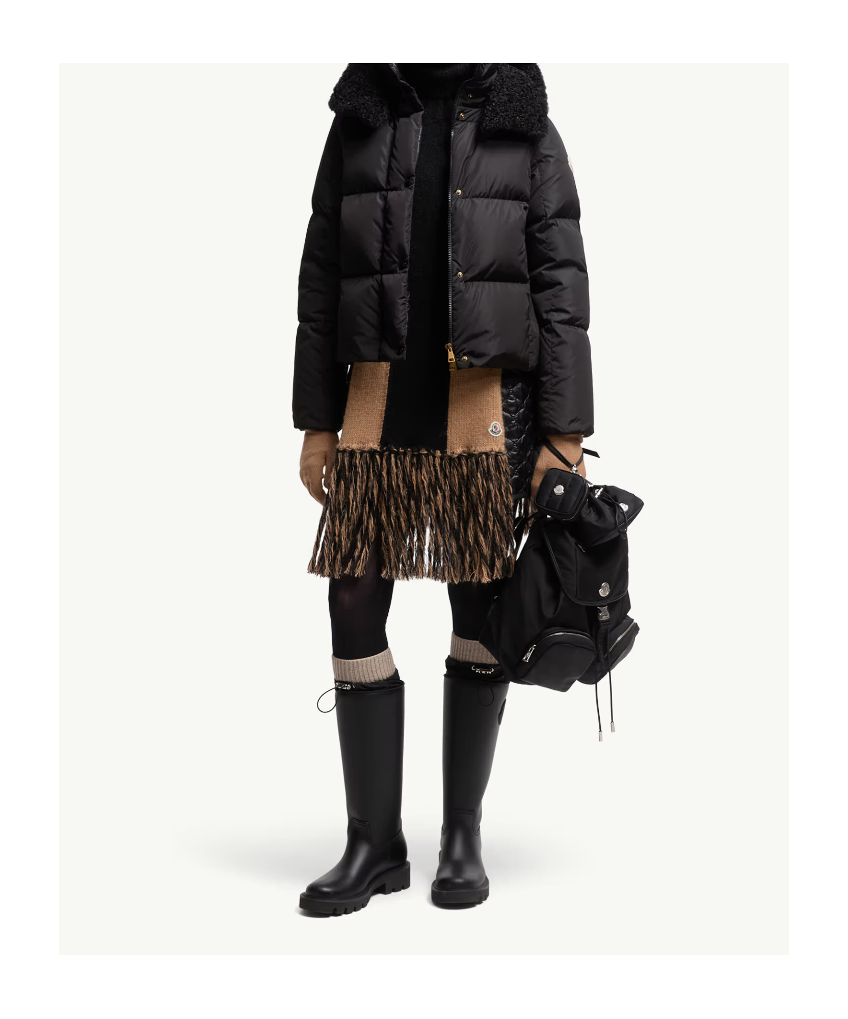 Moncler Castelnou Short Down Jacket In Black