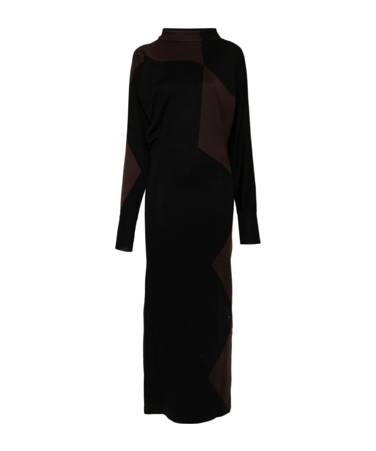 Philosophy Di Lorenzo Serafini Scoop Back Long Knitted Dress In Black