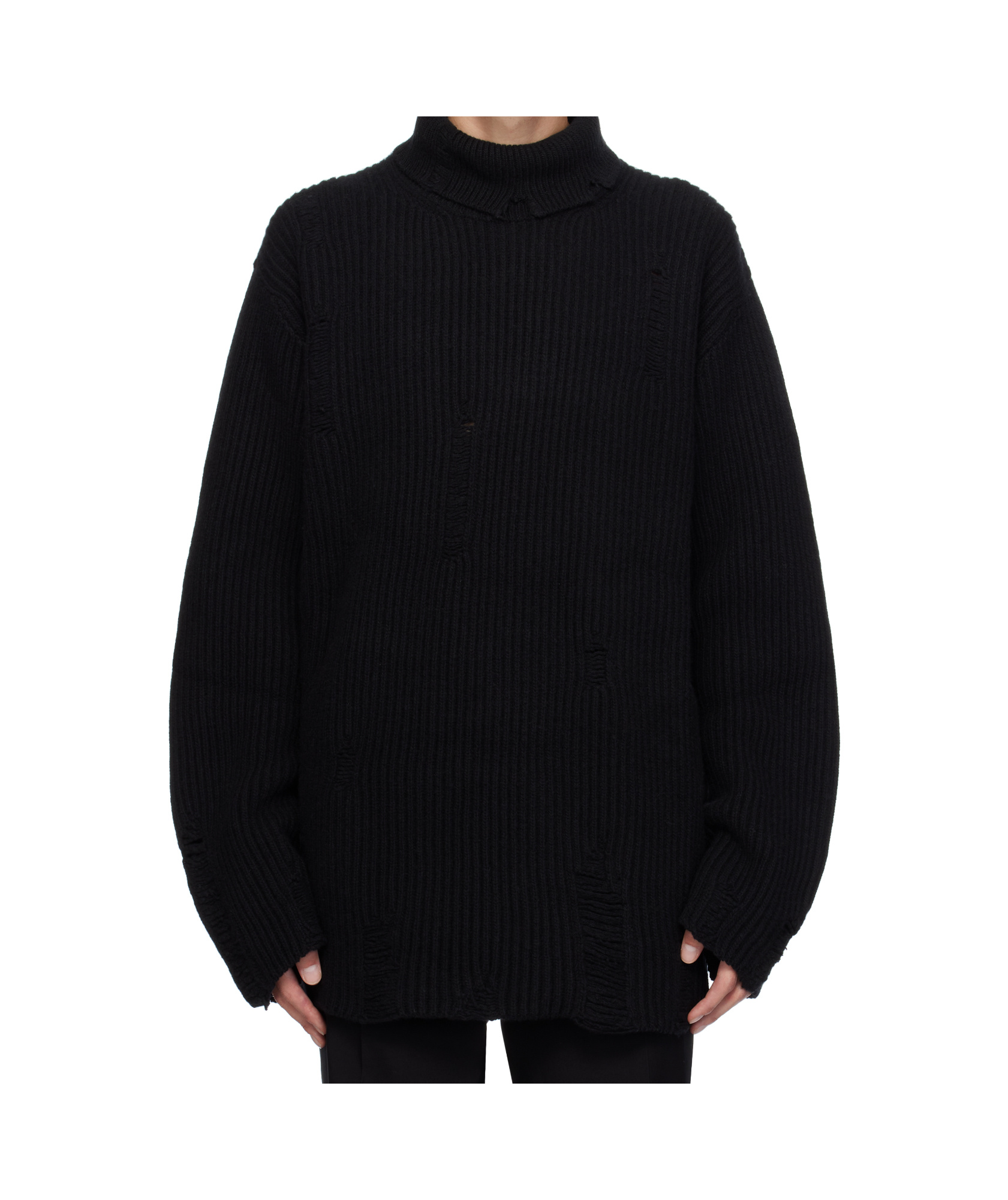 Ann Demeulemeester Turtleneck Sweater In Black