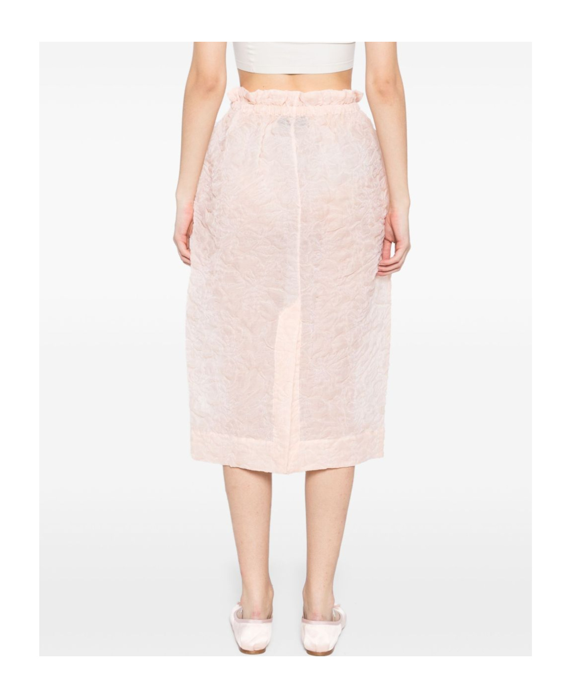 Simone Rocha Ruffle-waisted Skirt In Neutral