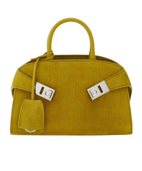 Ferragamo Hug Handbag (xs) In Yellow