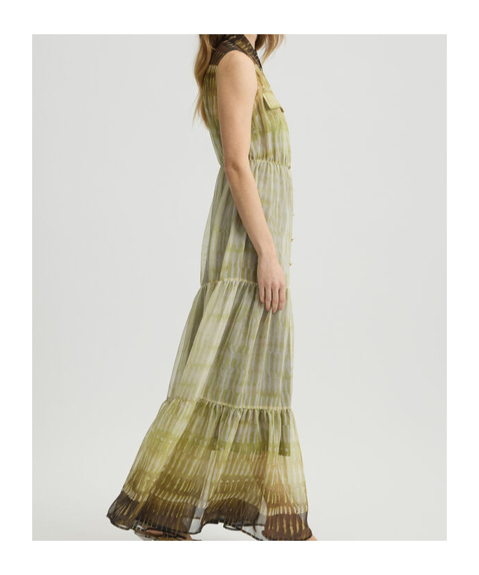 Liu •jo Liu Jo Tiered Mini Dress With Button-down Front