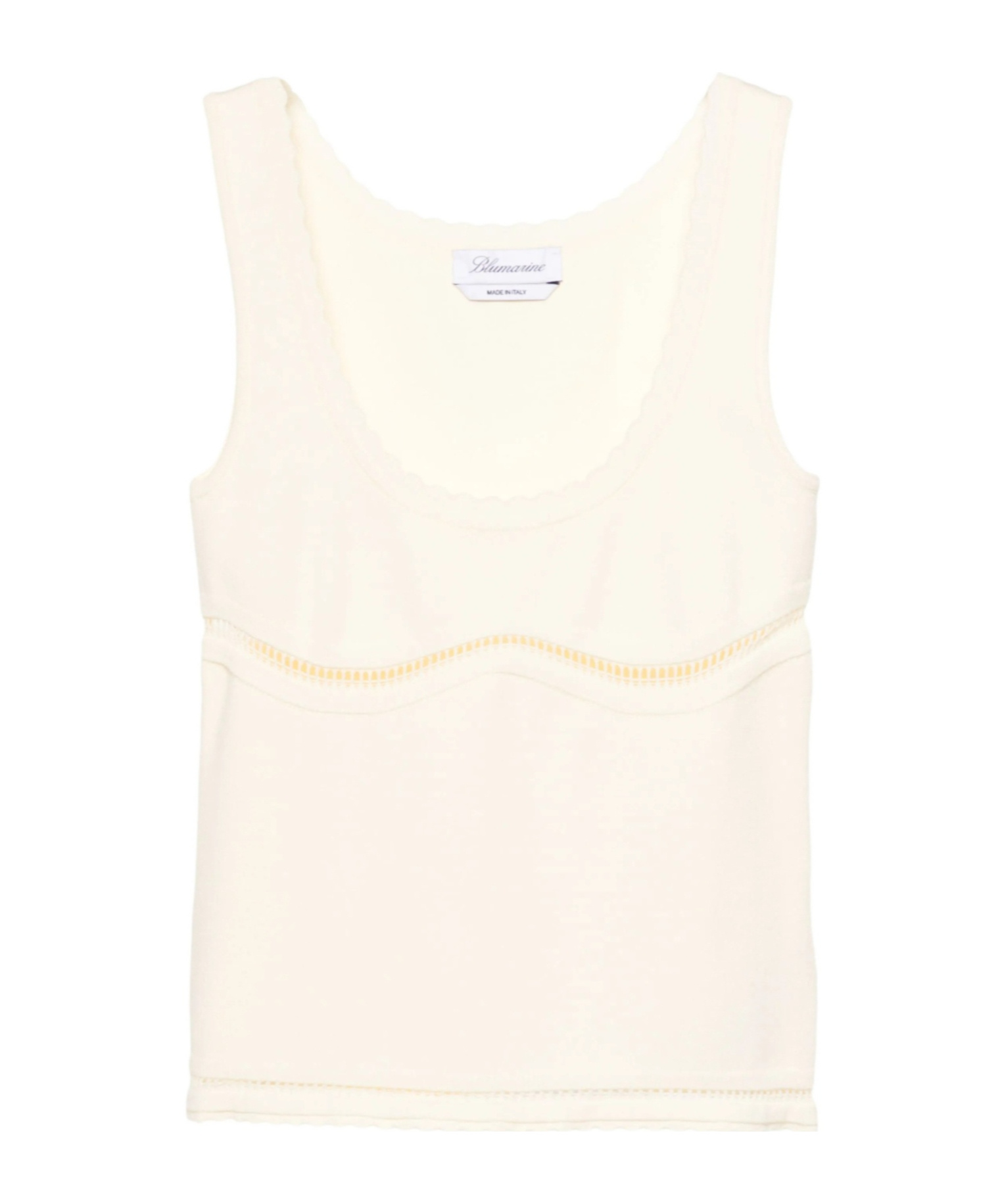 Shop Blumarine Cut-out Detailed Tank Top