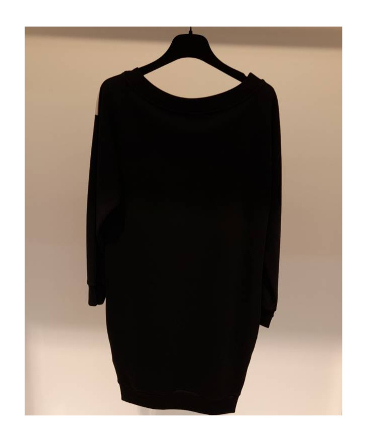Moschino Logo Logo Dress In Black
