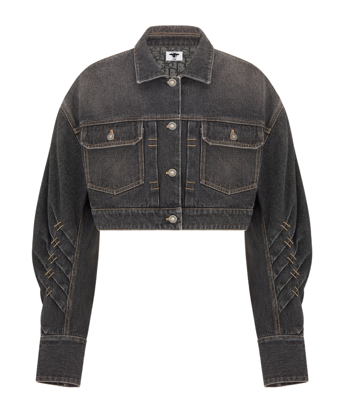 Dior Short Denim Jacket In Black