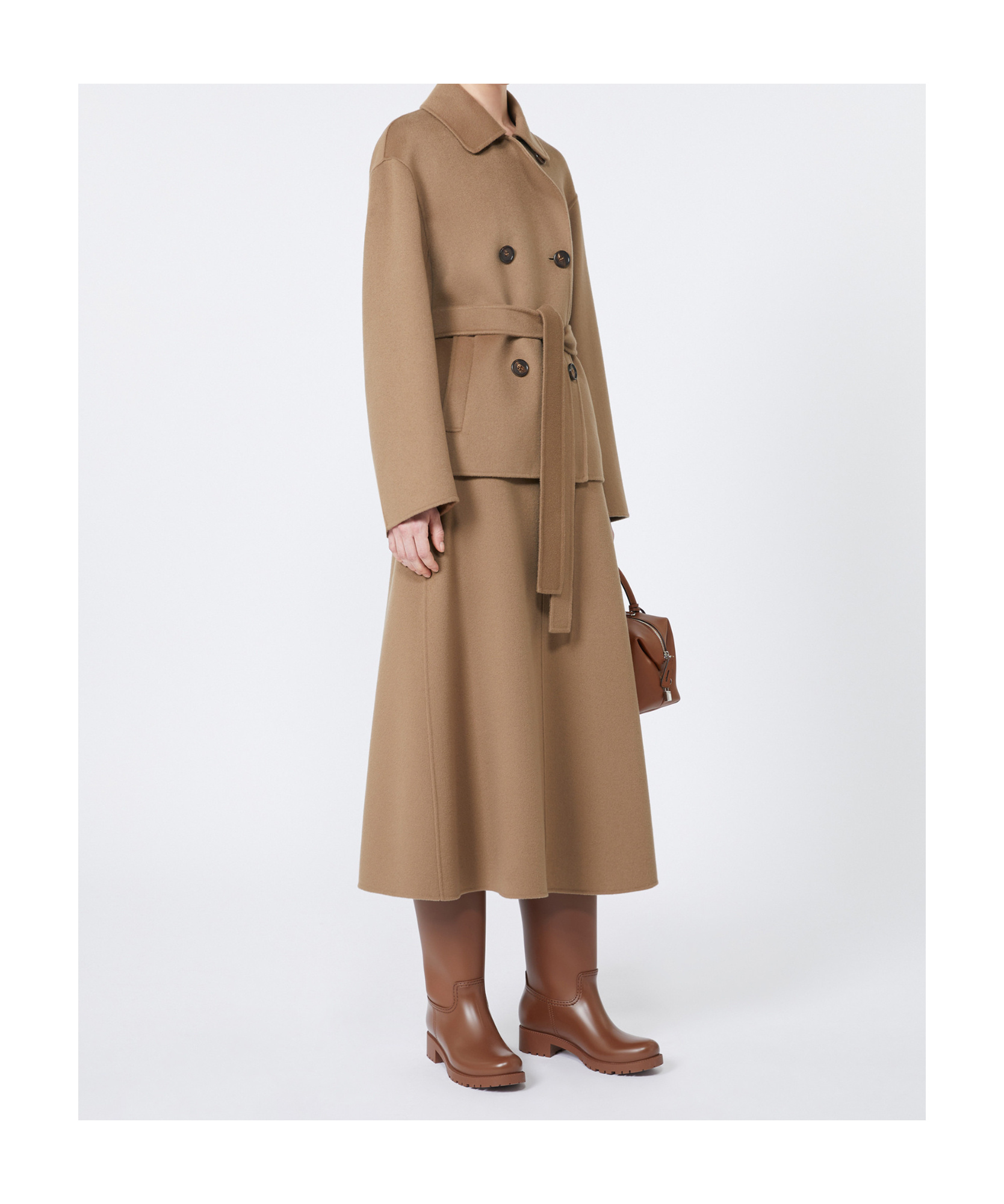 Max Mara Wool Skirt In Brown