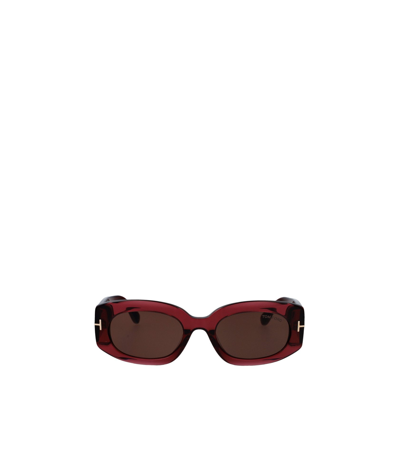Tom Ford Rectangular Sunglasses In Crystal Purple
