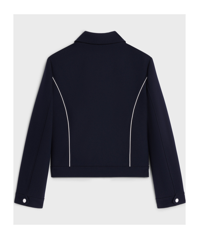 Celine Long-sleeved Wool Casual Jacket In Black