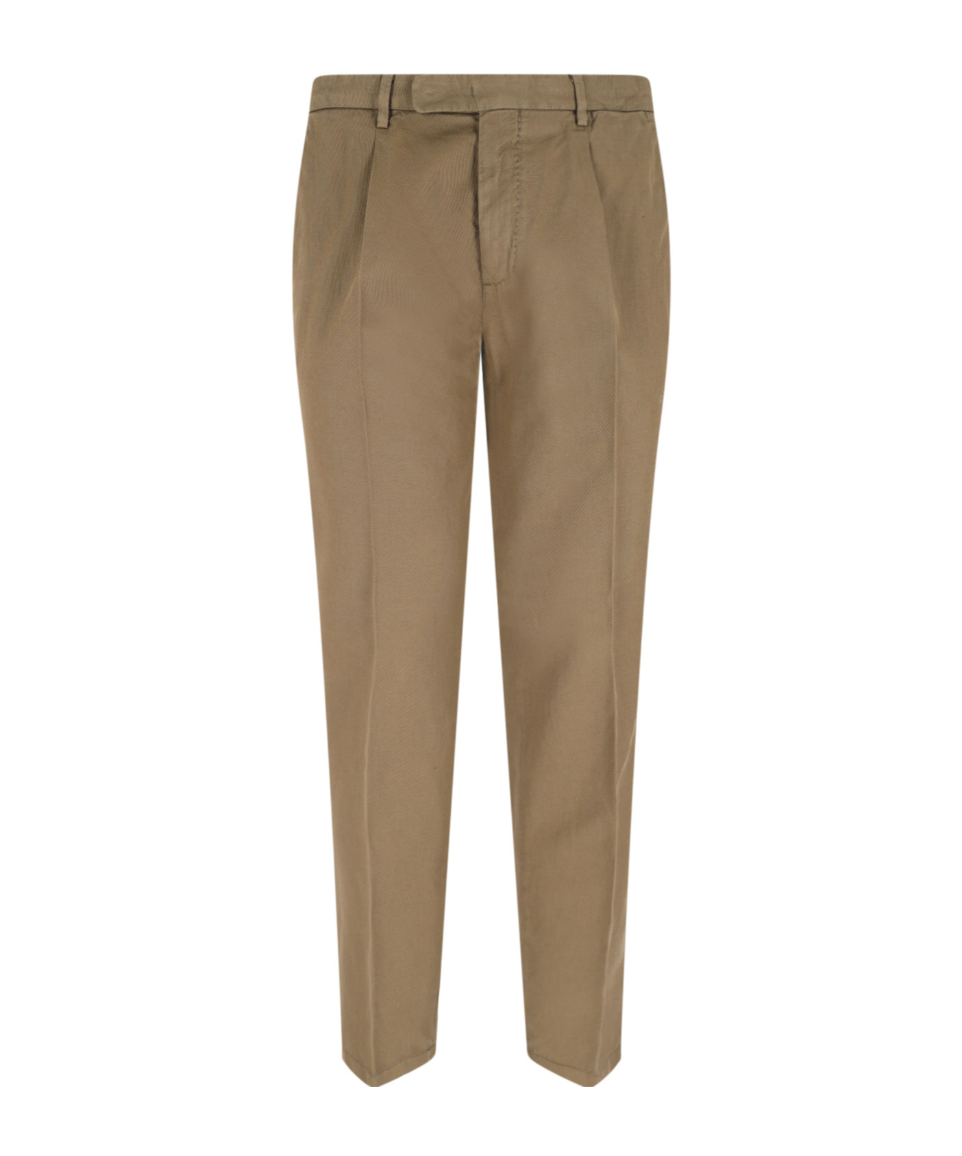 Boglioli Light Brown Linen Double-breasted Suit