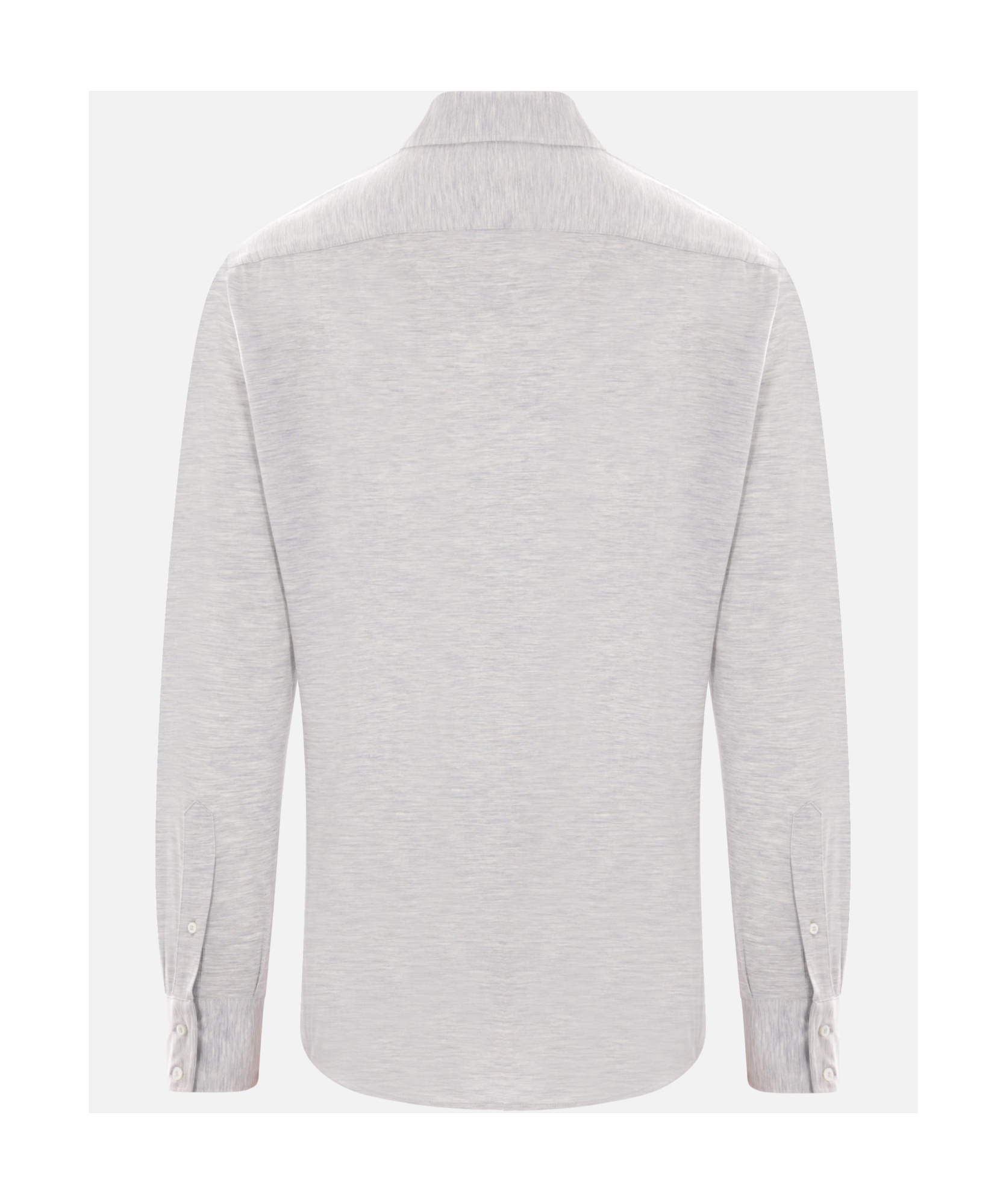 Brunello Cucinelli Grey Linen Shirt With Classic Button-down Collar In White