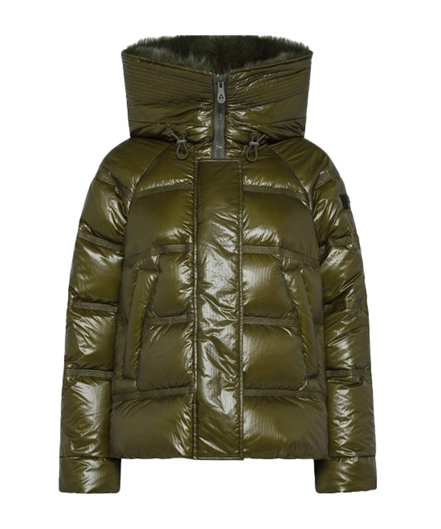 Peuterey Piumino Takan Rp Mid Fur Verde Edera In Green
