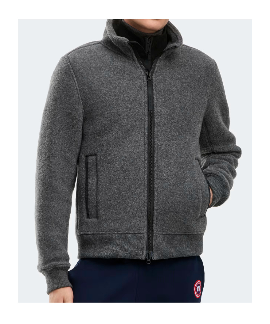 Canada Goose Lawson Fleece Jacket Black Label In Gray