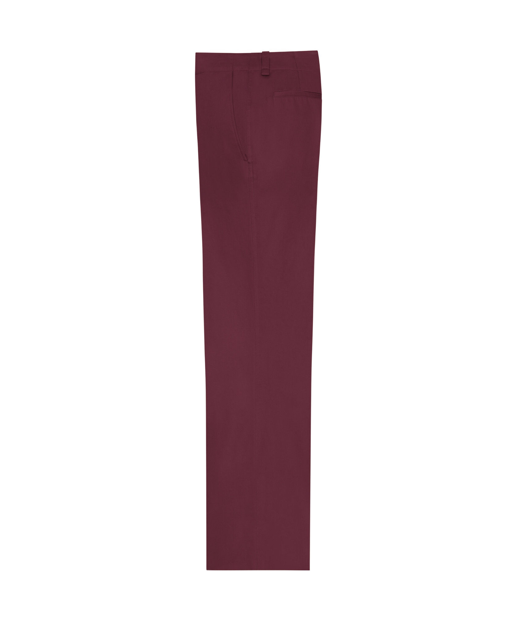 Saint Laurent Mid-rise Straight-leg Ankle Cotton Pants In Red