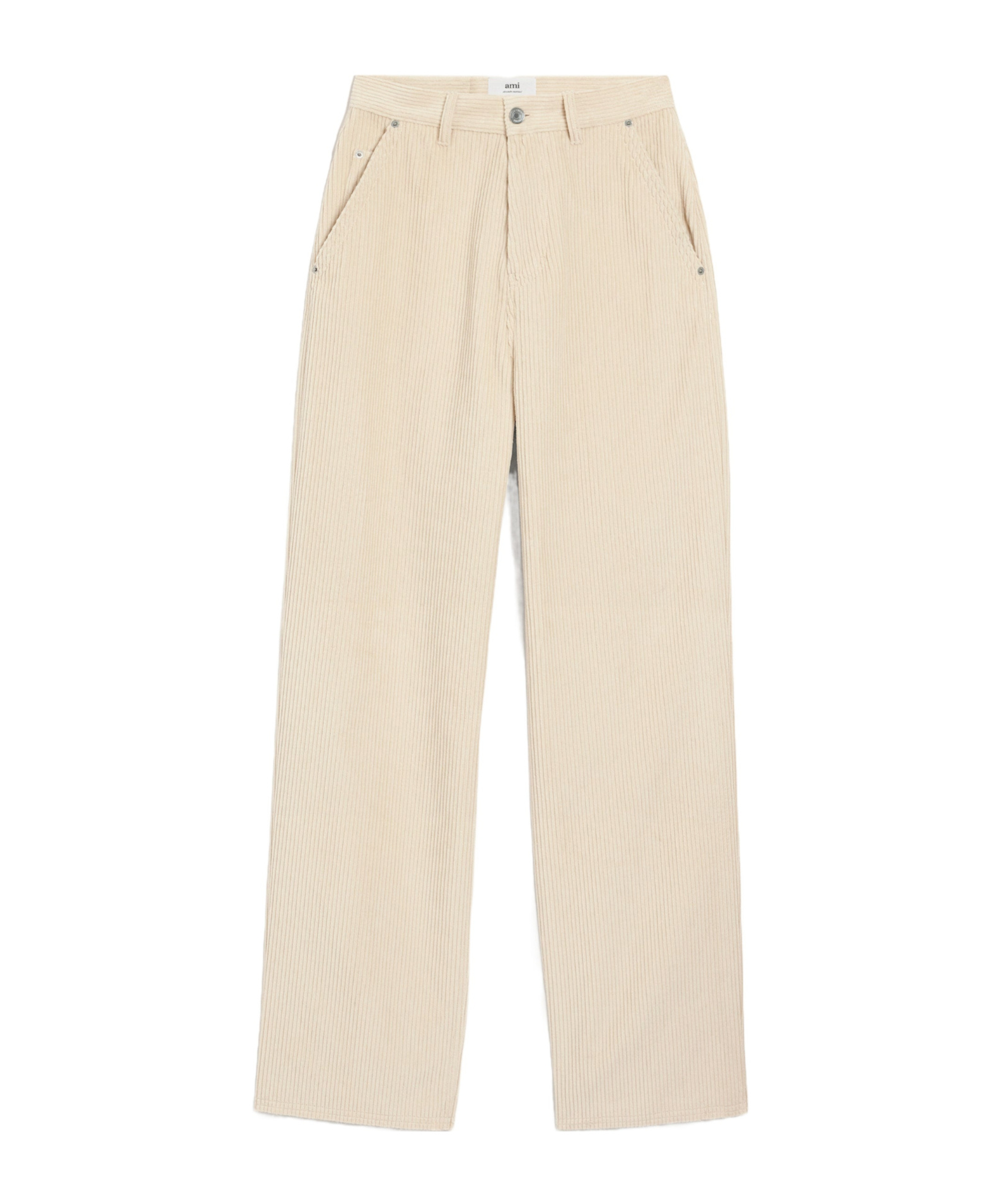 Ami Alexandre Mattiussi Denim Trousers With Belt Loops In Neutral