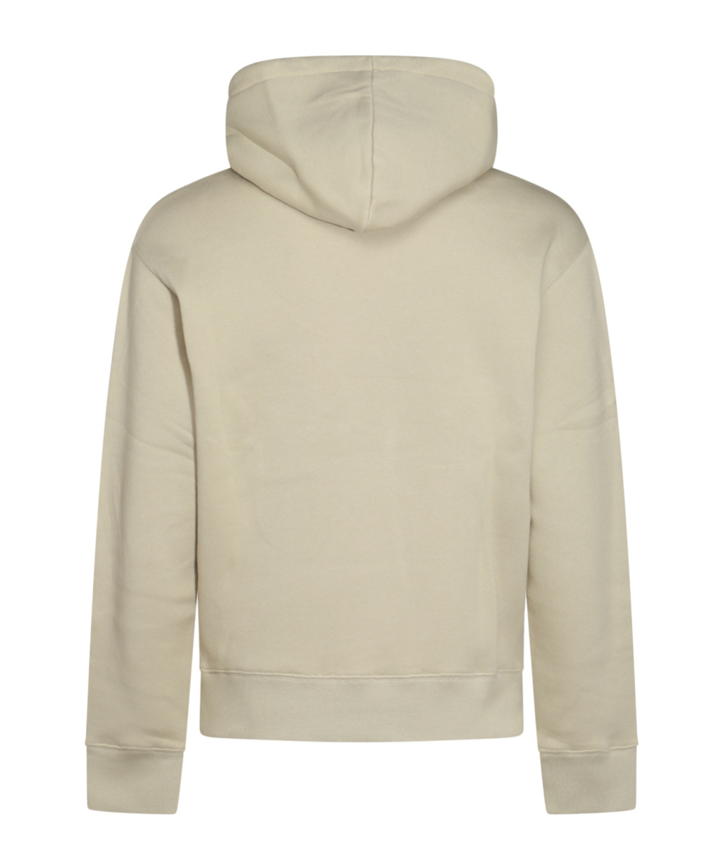 Shop Maison Kitsuné Bold Fox Head Patch Drawstring Hoodie In Nude