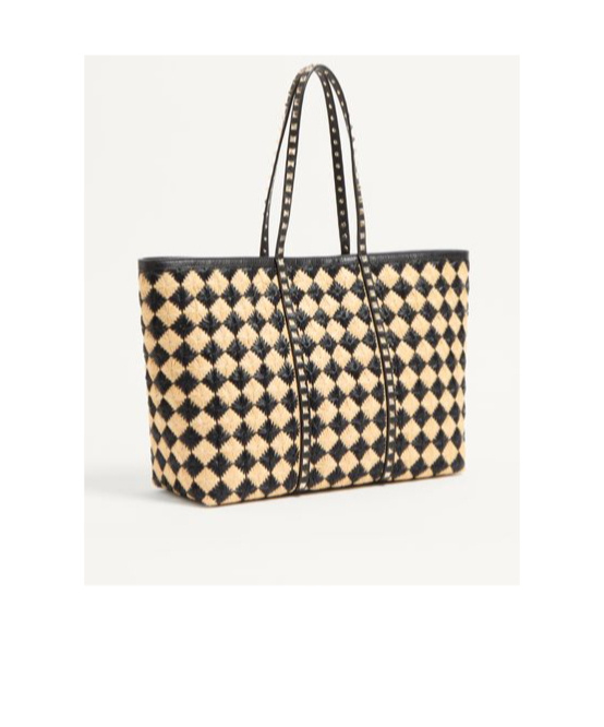 Valentino Double Handle Shoulder Bag In Nude