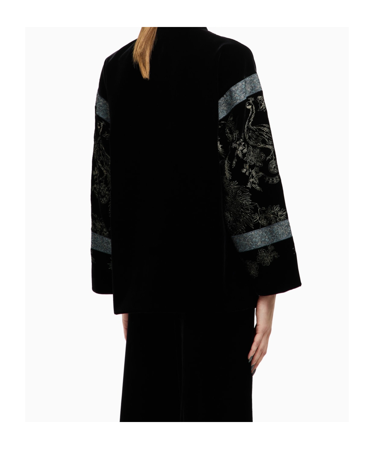 Giorgio Armani Long-sleeved Coat In Black