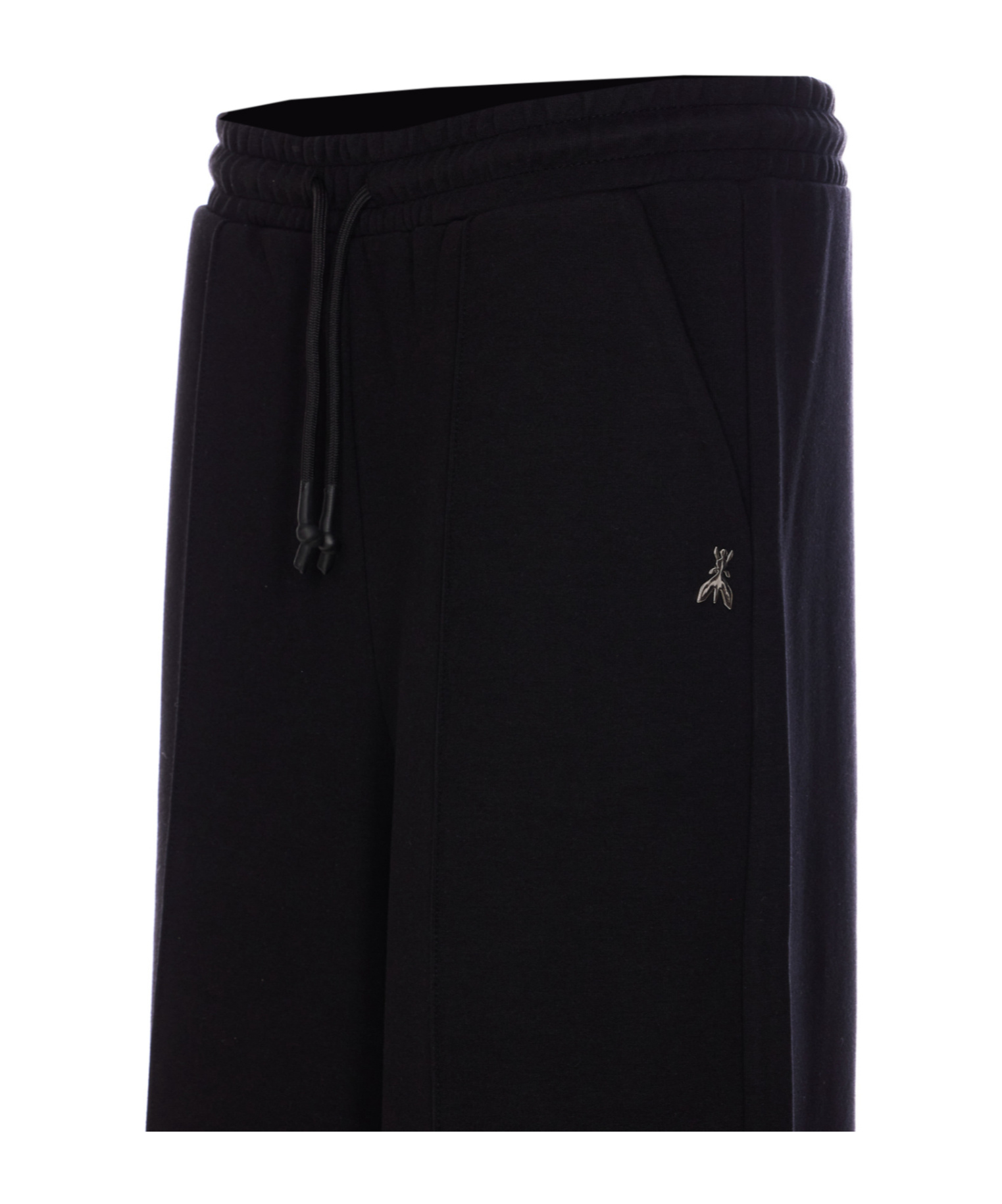 Patrizia Pepe Embossed Tie-dye Track Pants In Black