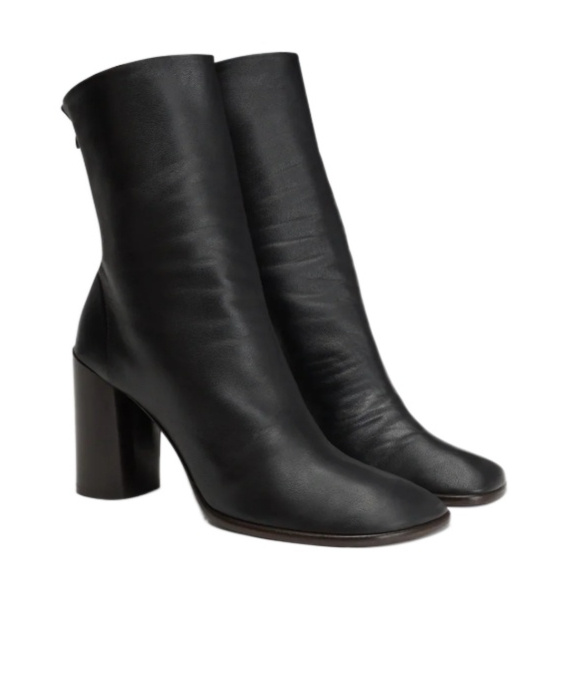Lemaire 80mm Anatomic Zip-detail Block-heel Boots In Brown