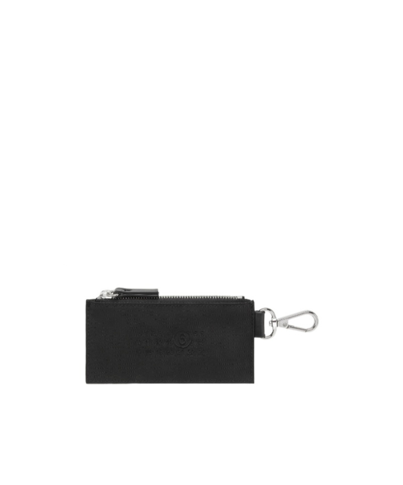 Mm6 Maison Margiela Debossed Logo Cardholder In Black