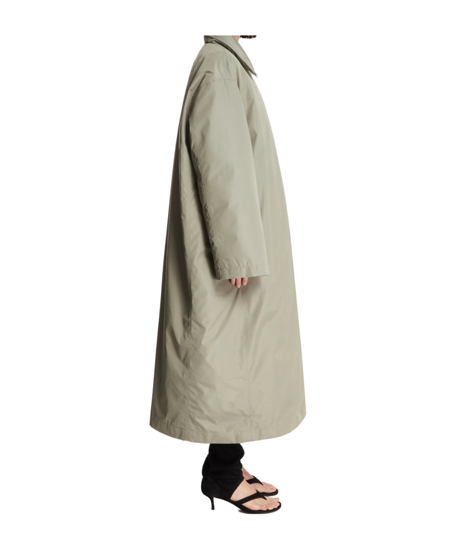 Jil Sander Oversized Long Coat In Green